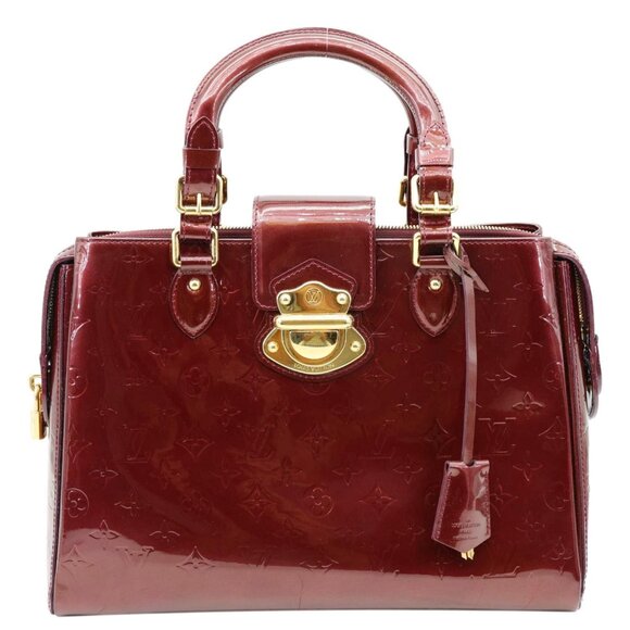 Louis Vuitton  Melrose Avenue Monogram Vernis Leather Satchel Bag Rouge Fauviste - Picture 1 of 14
